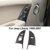 Interior Door window switches Panel Trim Cover for Jeep Liberty 1999-2007 Carbon