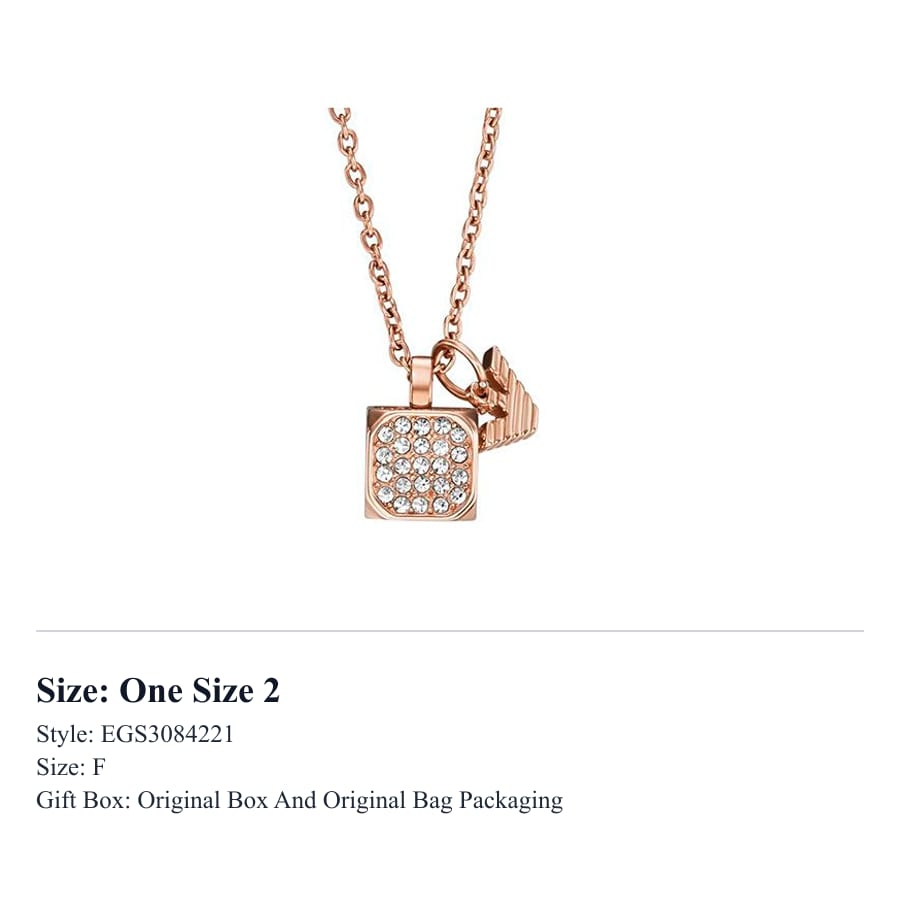 Emporio Armani Stainless Steel Necklaces Women's Rose Gold EGS3084221
