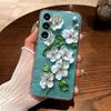 For Samsung Galaxy M13 M14 M15 M23 M33 M34 M53 M54 M55 Oil Painting White Daisy Flower Phone Case Clear Transparent Couple Cover