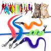 Cat Feather Toy Accessories False Mouse Worm Toy with Bell Kitten Cat Toys Interactive Replacement Refill Foam Ball Training