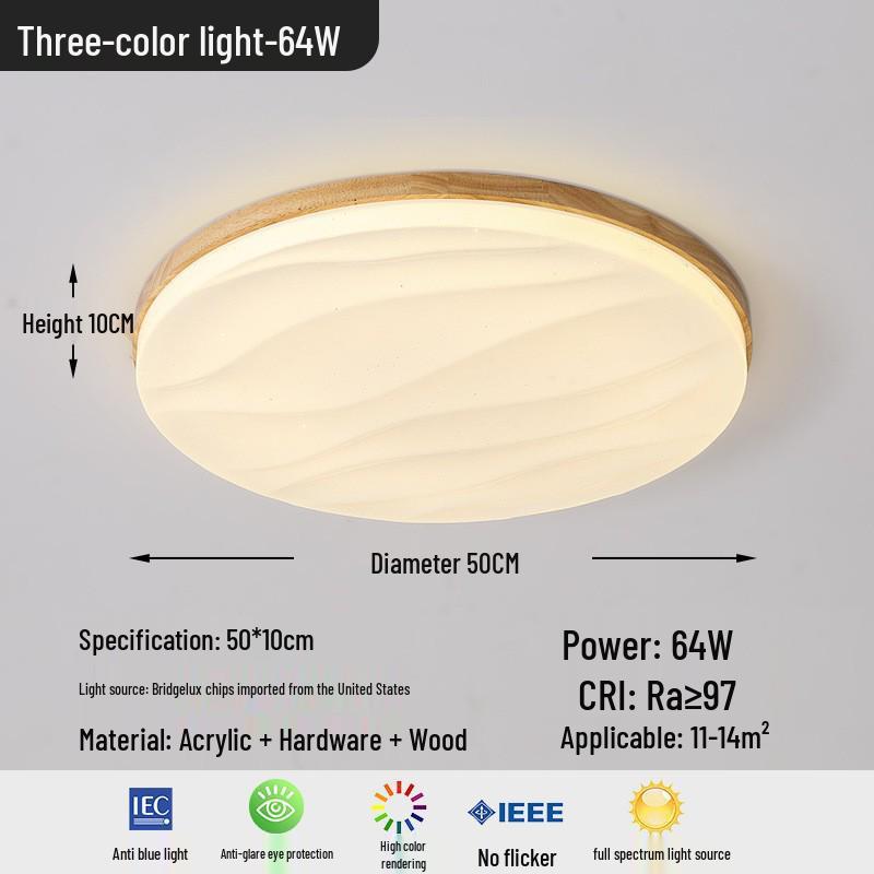 Ultra-Thin Japanese-Nordic Style Ceiling Lamp for Bedrooms & Living Rooms