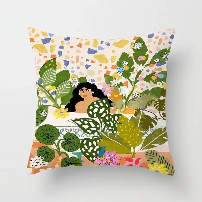 Office Sofa Cushion Cover Matisse Style Camera Record Player Printed Pillow Cover Luxury Home Decor Cushion Cover