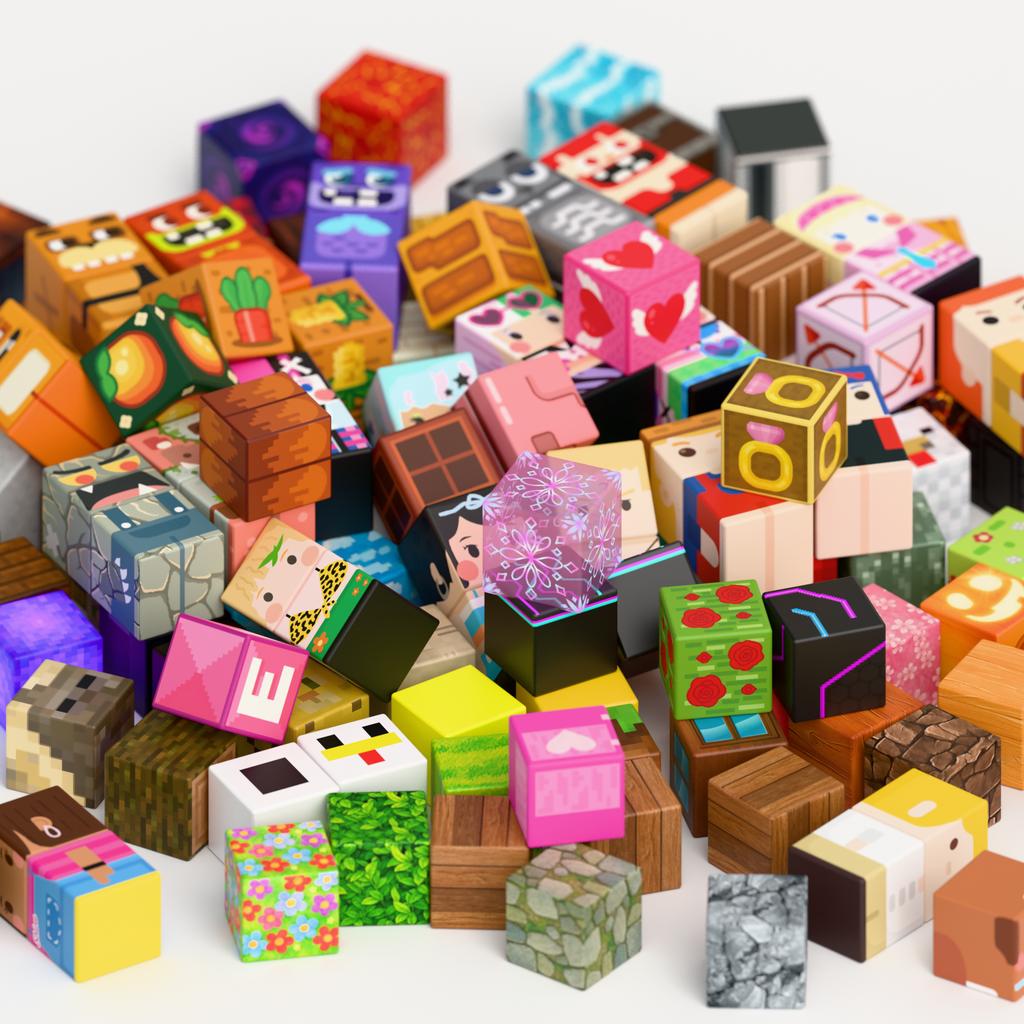 Magnetic Building Blocks Mine World Magnetic Pool Castle Villa Party Construction Brick Cube Stem Boy Girl Children Toy Set Gift