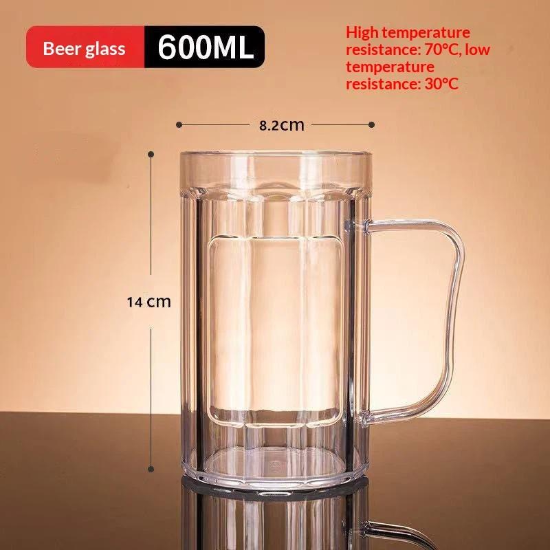 Acrylic Household Drinking Mugs with Handle Suitable for Milk Coffee and Juice