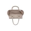 Longchamp Le Foulonné 34 Solid Color Leather Tote Bag Shopping Bag Shoulder Bag Women Tote Dove-Grey 10141021P55