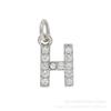 Mini Letter H Pendant Charm Bracelet Accessory Micro Pave Cubic Zirconia Electroplated Real Copper Jewelry Component for DIY Crafting