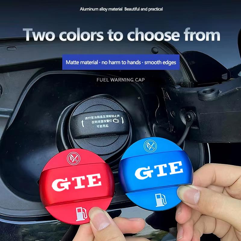 YNEPB1 Alloy Car Fuel Cap Oil Box Lid Petrol Tank Covers for Volkswagen VW GTE GTI Golf 5 6 7 Beetle BORA Polo R32 SCIROCCO Accessories