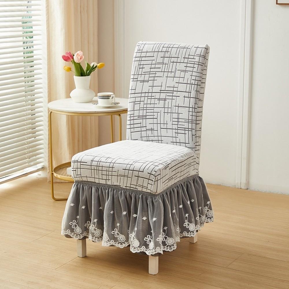 

Dust-Proof Elastic Chair Cover Thickened Dining Chair Covers Wedding Banquet сірий