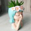 Face Planters Pots Tabletop Decorative Decor Flower Vase Statue Fairy Flowerpot For Cafe Kitchen Drawing Room Bedroom Office