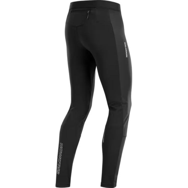 Salomon Letter Logo Elastic Waist Slim Fit Casual Pants Men bottoms Black LC2308200