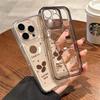 Cute Coffee & Cookies Clear Phone Case, Kawaii Food Shockproof Transparent Cover for iPhone