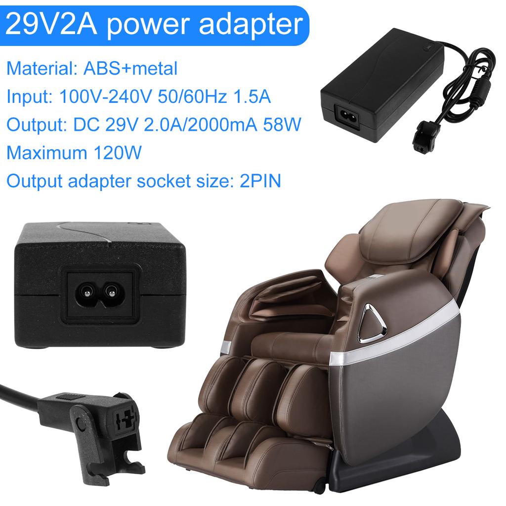 Power Adapter 29V 2A DC Switching Power Supply Transformer Overload Protection Electric Recliner Sofa Chair Adapter