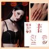 Halloween Temporäre Aufkleber - Gruselige Wunde Blut Narbe Schnitt Gesicht Aufkleber für Cosplay Kostüm Make-up