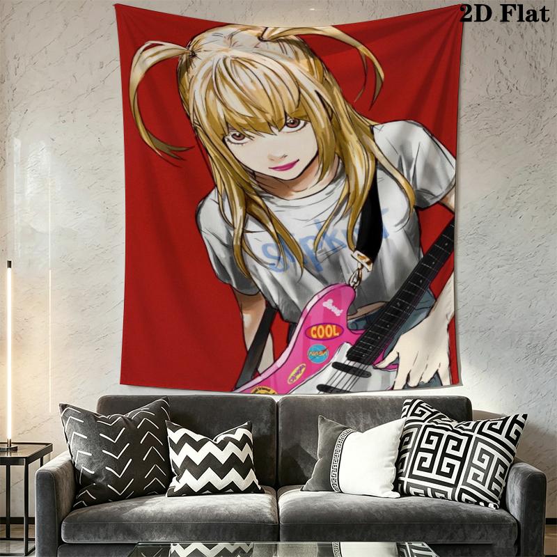 Death Note MISA Wall Tapestry Aesthetic Wall Hanging Printed Fabric Blanket Decorative Tapestries for Bedroom Living Room Home Decor