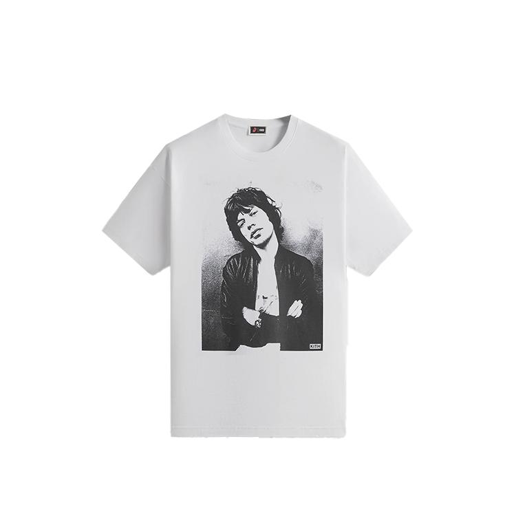 

Kith Для The Rolling Stones Мик Фото Винтажная футболка Белый Мужские топы KHM033204-101 L