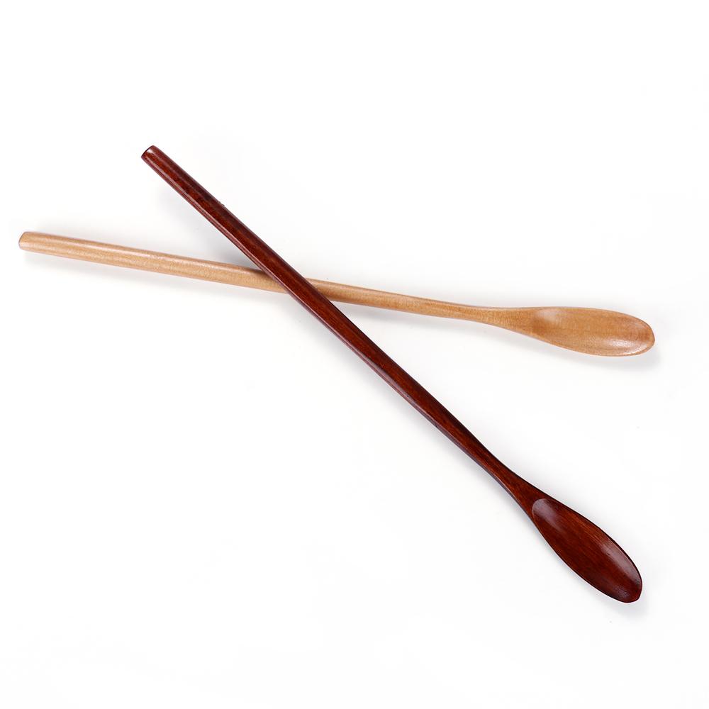 2pcs/lot Wooden Spoons For Cooking Honey Server Tea Coffee Stirring Spoons Paint Color Honey Tea Scoops Coffee Accessories