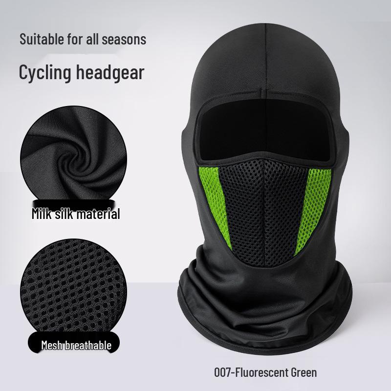 Breathable Summer Cycling Ice Silk Headscarf: Two-Color Windproof Mesh Face Mask
