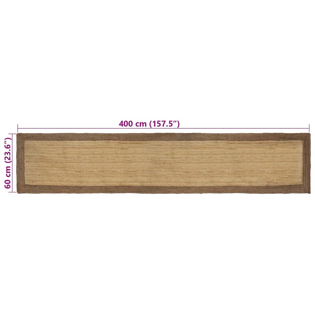 Area Rugs Gray 60 x 400 cm Jute