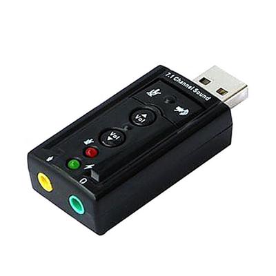 Tragbare externe USB 2.0-Soundkarte, virtueller 7.1-Kanal-Stereo-Audio-Adapter