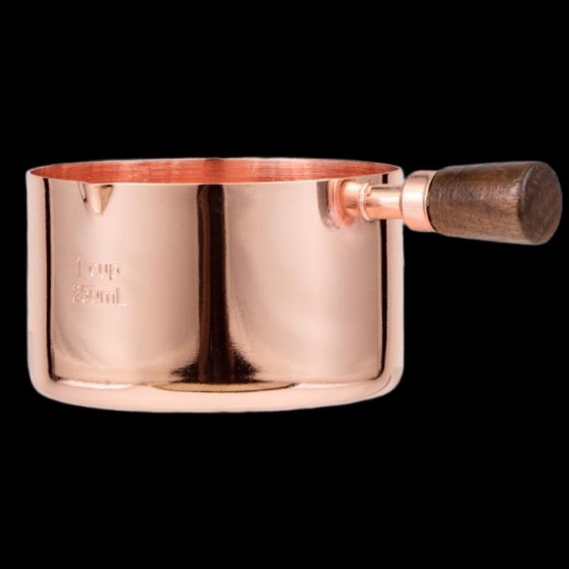 

Rose Gold Stainless Steel Sauce Dish with Wooden Handle