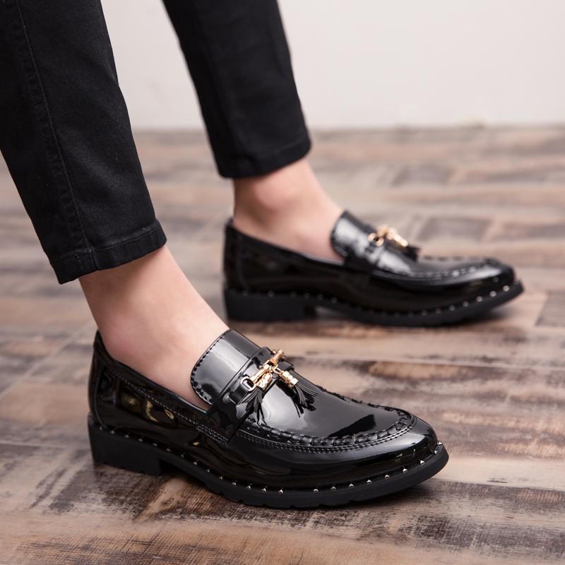 Fashionluxury Brand men dress shoes Classic Man Pointed Toe Dress Shoes Men's Leather Wedding party Shoes Oxfords Formal Shoes p4