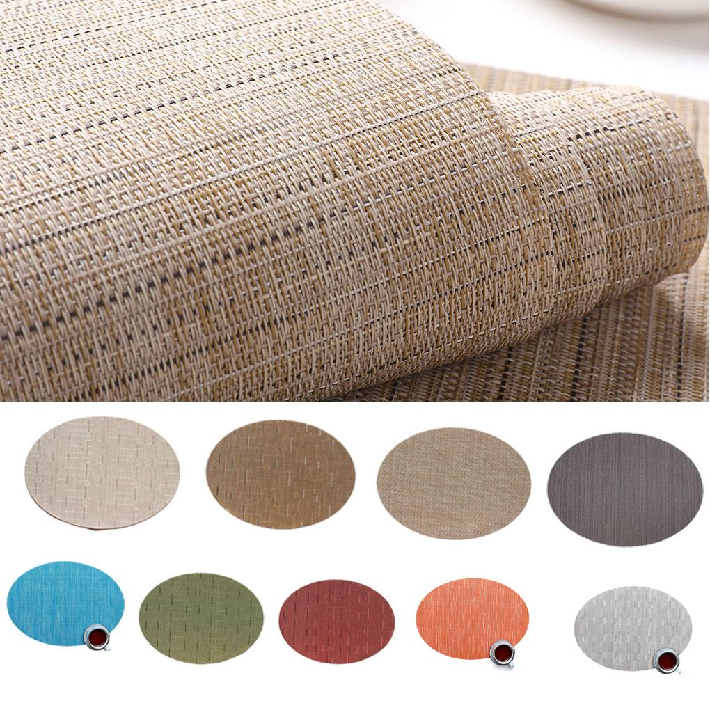 PVC Tischset Ovales Tischset Rutschfest Hitzebeständig Tisch Hitzeschutzpad