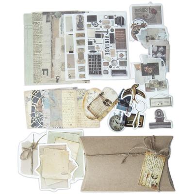 Scrapbooking and Collage Material Set from 6 Vintage Flakes of Retro Decorate with Memo Planner Decorative Washi Crafts [Choose Types!] Stickers,