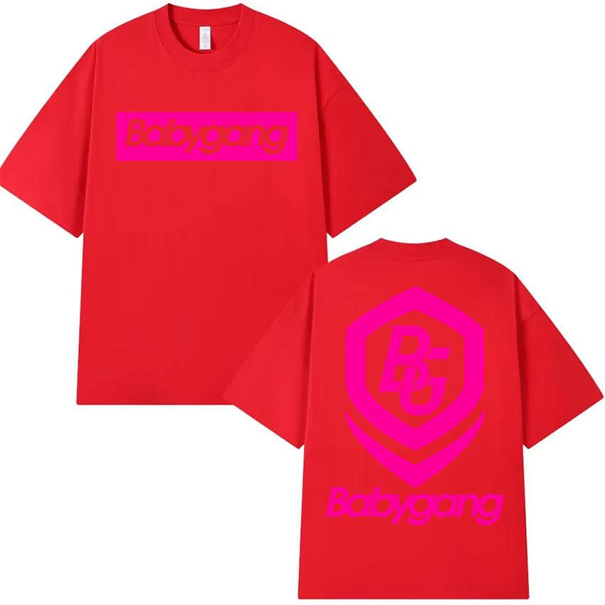 

Rappeur Baby Gang Tour 2025 Album Tshirts Unisexs Women Clothing Vintage Aesthetic T Shirts Casual Oversized Short Sleeve Tshirt S
