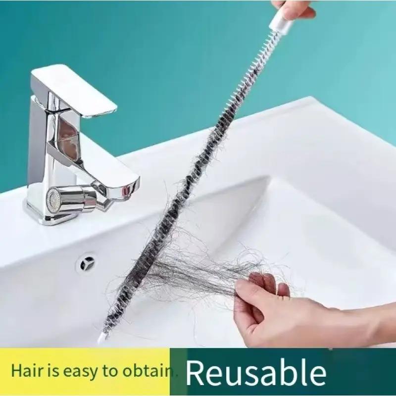 

Reusable Drain Hair Removal Tool - Squeezable High-Elasticity Bristles Grab Hair Easily, for Sink & Tub, Prevent Clogs United States