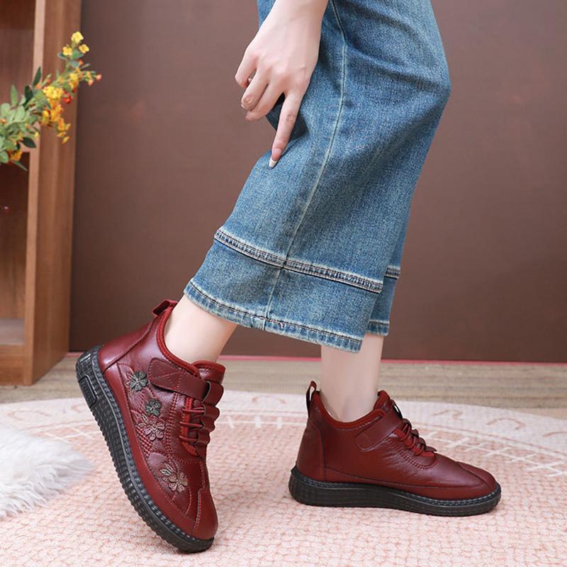 Boots Women's Winter Warm Shoes Lightweight Winter Women's Flat Soft Women