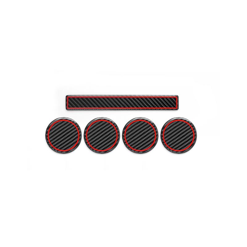 For Ford F150 SVT Raptor 2015-2020 Carbon Fiber Center Console Cup Holder Mats Coasters Trim Car Interior Tuning Accessories