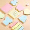 Creative Colorful Heart-shaped Sticky Notes Memo Pad for Students