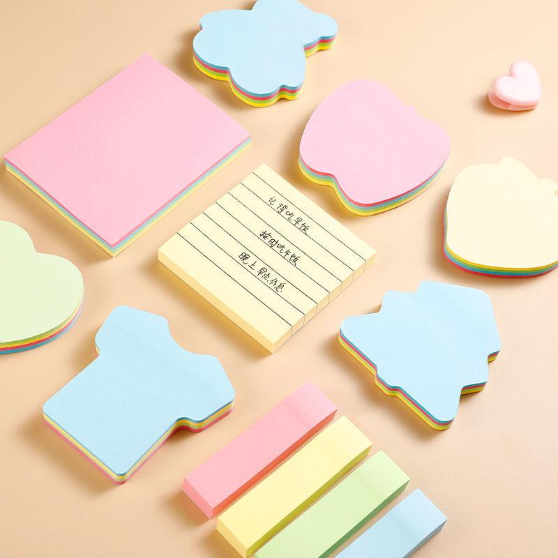 Creative Colorful Heart-shaped Sticky Notes Memo Pad for Students