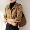 Women's Office Commuter Polished Shirt Solid Color Vintage Lining Shirt Female Long-sleeved Tops Spring and Autumn Winter