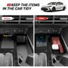 3PCS Center Console Organizer Compatible With Toyota 2025 2026 Camry Accessories Silicone Wireless Charging Anti-Slip Mat ABS Material Armrest