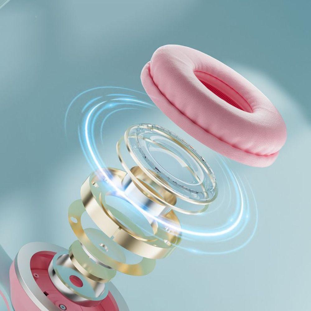 ABS Gradient Wireless Headphones Cat Ear Cat Ear Over Ear Earphones  Ear Headset