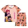 Set Pigiama per Bambine Bambini Piccoli 3-8 10 11 12 Anni Kpop Demon Hunters Estivi Pigiama Top+Pantaloncini Due Pezzi Pijamas Set Pigiama