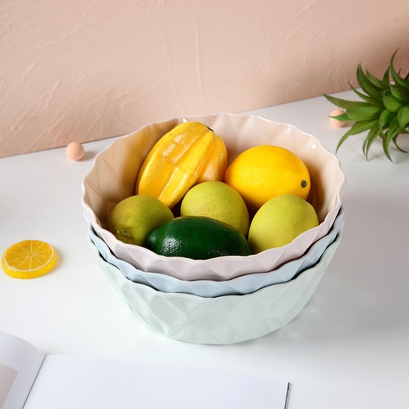 Haushaltswaren Obstteller Kreativer Ins-Stil Einfacher Neujahrs-Obstteller Porzellanimitat Leichter Luxus Einfarbiger Obstteller