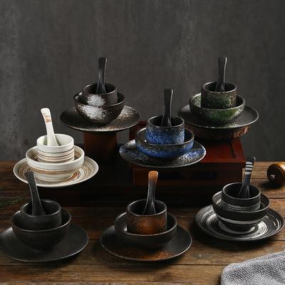 Vaisselle en céramique de style, restaurant, hôtel, ensemble de quatre pièces, restaurant de fondue chinoise, bol à soupe, ensemble de tasses à soupe, commercial