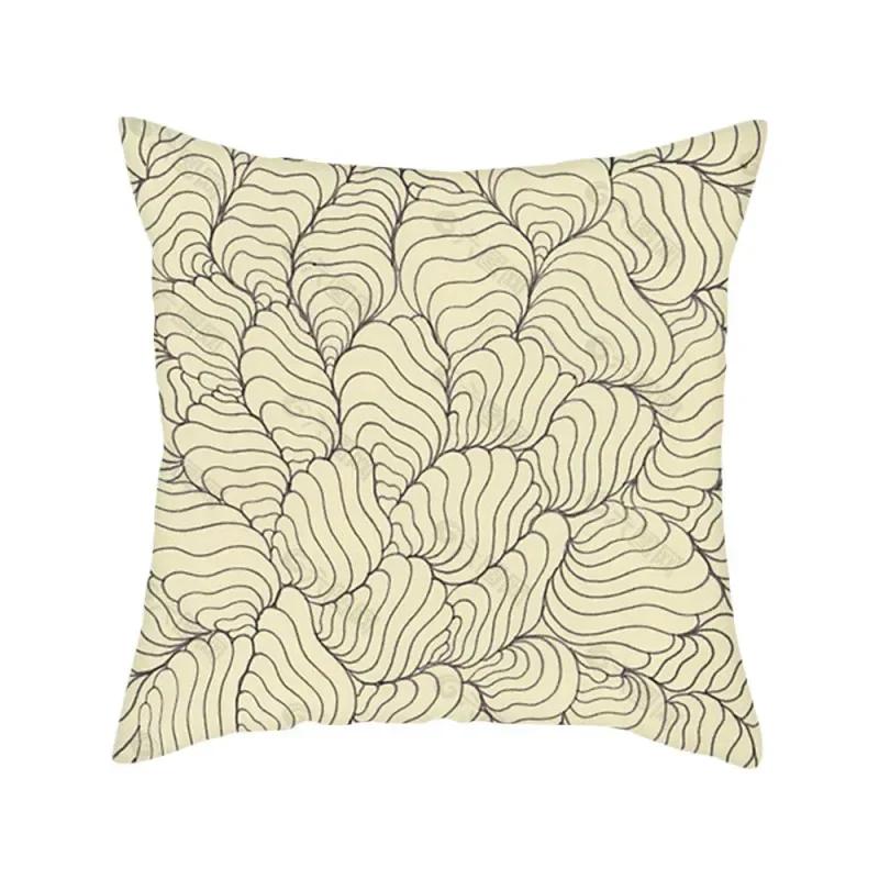 Wave Pattern Decorative Polyester Cushion Cover Throw Sofa Bed Couch Decorative Pillow Case Home Decor 45X45CM Fundas De Cojin