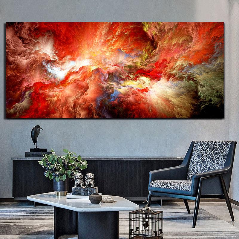 Colorful Cloud Abstract Wall Art Oil Painting Poster And Print On Canvas Big Size Independe Picture For Modern Living Room Decor