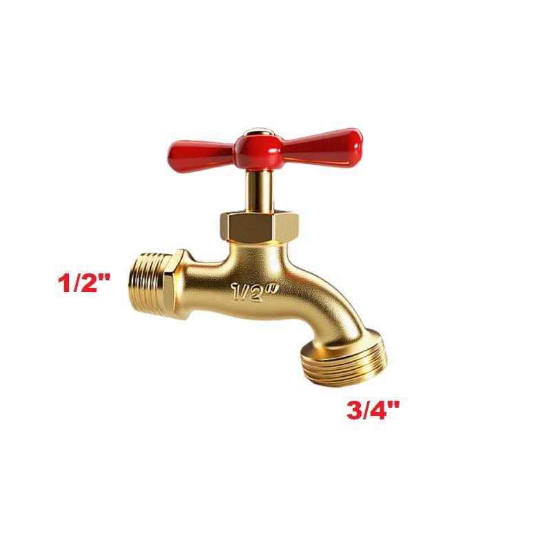 

1 Piece 1/2 3/4 Zinc Alloy Water Faucet Washing Machine Household Quick Opening Faucet Garden Hose Connector Thread Head A5