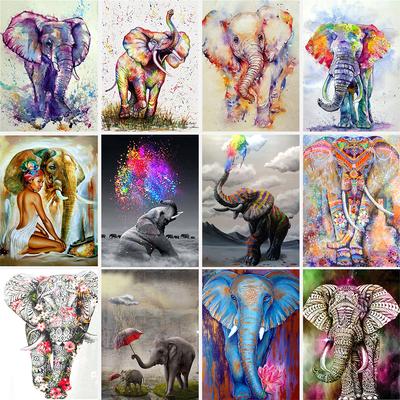 5D-Diamantgemälde, Tier-Elefant, Diamant-Stickerei, Kreuzstich-Set, Mosaikbild, Heimdekoration, Strass-Handwerk, Geschenk