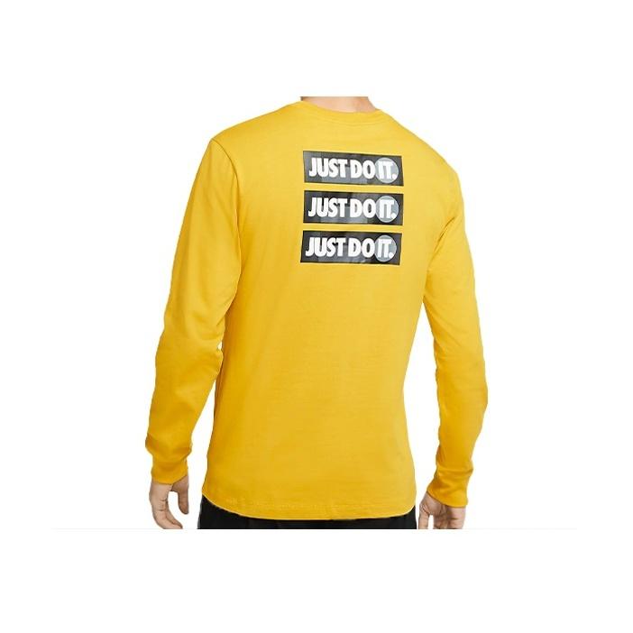 

Мужская футболка с круглым вырезом и длинными рукавами Nike с принтом алфавита, желтая CU7391-743 M