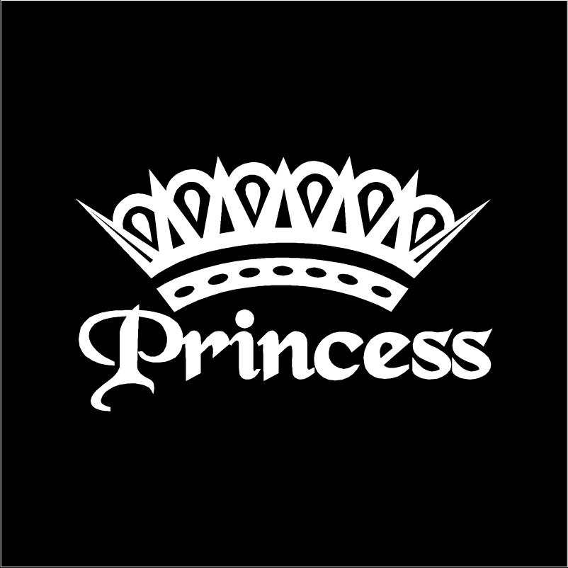 Cute  Pink Princess Crown Vinyl Sticker Car Window Decoration, Elegant Lady Girls Car Decals Laptop Stickers Decor