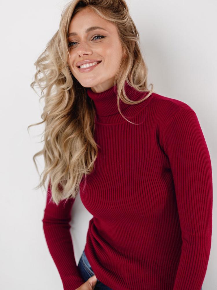Girls' High Neck Sweater Knitted Base Sweater Autumn Outfit High Neck Solid Color Casual Versatile Sweater