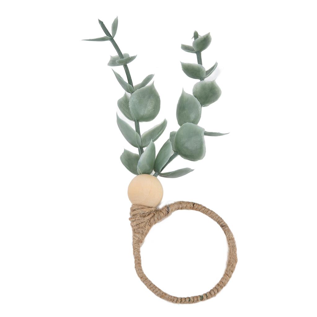 4Pcs Napkin Rings Simple Decorative Handicraft Leaf Flower Napkin Rings for Weddings New Years Parties