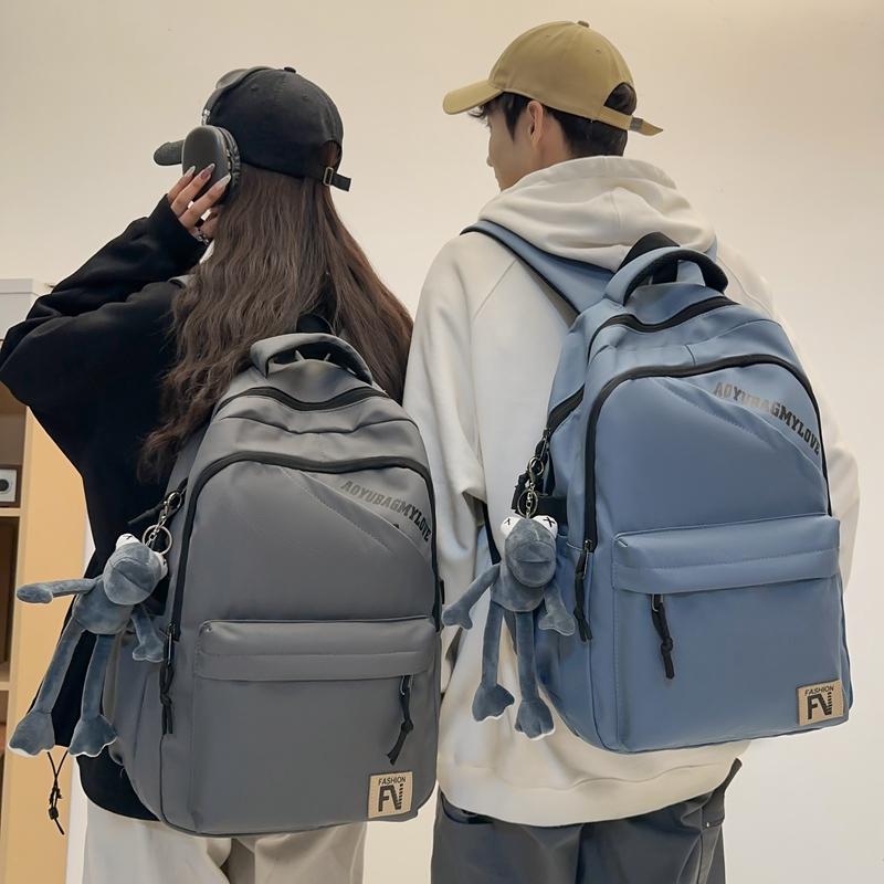 Женский однотонный школьный рюкзак — фото 3