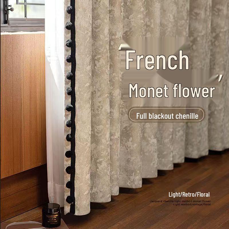 Downton Abbey Jacquard Blackout Curtains - Retro French Light Luxury Style (2026)