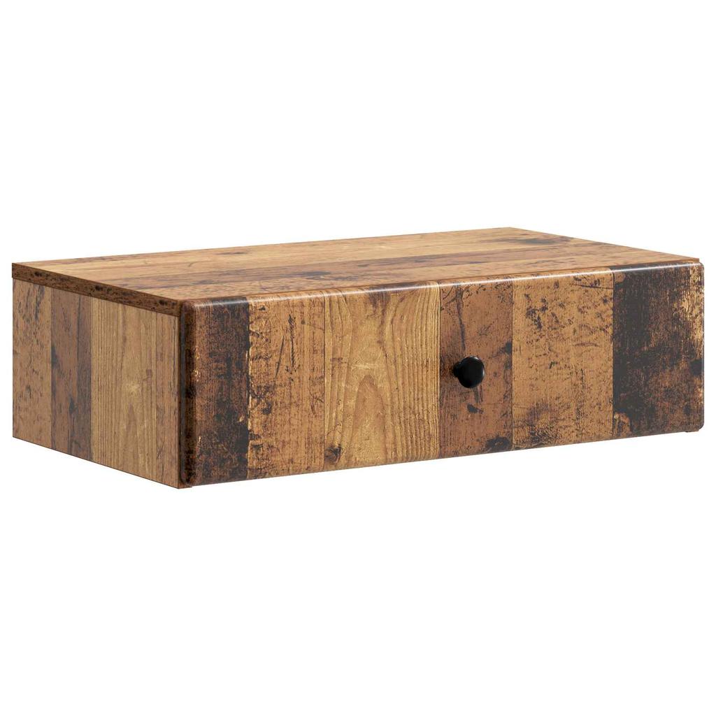 Wall Mounted Side Table Reclaimed Wood Look 59 x 34.5 x 17 cm